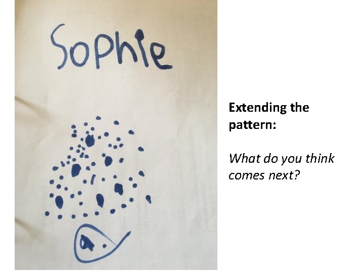 Extending the pattern: What do you think comes next? 