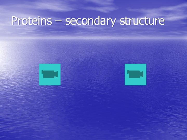 Proteins – secondary structure Proteins – secondary structure