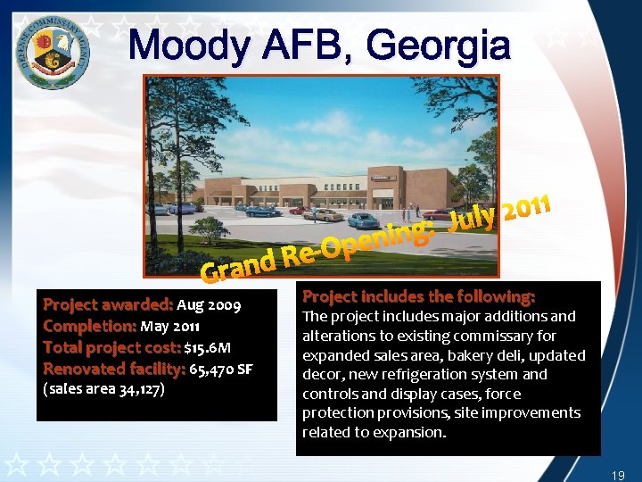 Project awarded: Aug 2009 Completion: May 2011 Total project cost: $15. 6 M Renovated Project awarded: Aug 2009 Completion: May 2011 Total project cost: $15. 6 M Renovated