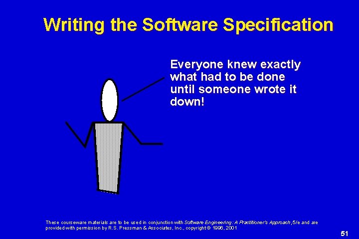 Writing the Software Specification Everyone knew exactly what had to be done until someone Writing the Software Specification Everyone knew exactly what had to be done until someone