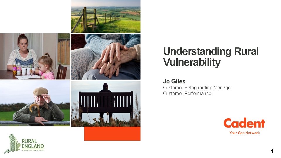 Understanding Rural Vulnerability Jo Giles Customer Safeguarding Manager Customer Performance © Cadent Gas Ltd