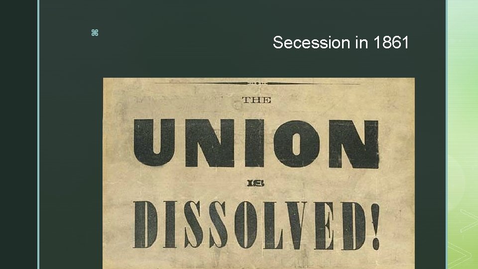 z Secession in 1861 
