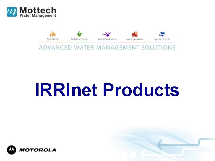 IRRInet Products Company Presentation 2010 