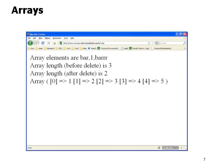 Arrays 7 