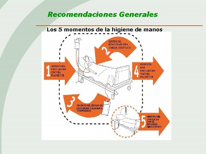 Recomendaciones Generales Los 5 momentos de la higiene de manos 