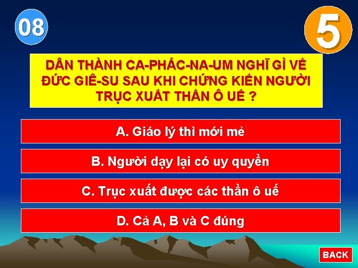 08 D N THÀNH CA-PHÁC-NA-UM NGHĨ GÌ VỀ ĐỨC GIÊ-SU SAU KHI CHỨNG KIẾN