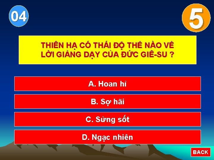 5 0 1 2 3 4 04 THIÊN HẠ CÓ THÁI ĐỘ THẾ NÀO