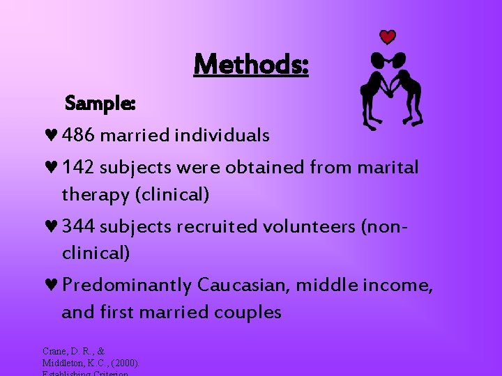Establishing Criterion Scores for the Kansas Marital Satisfaction