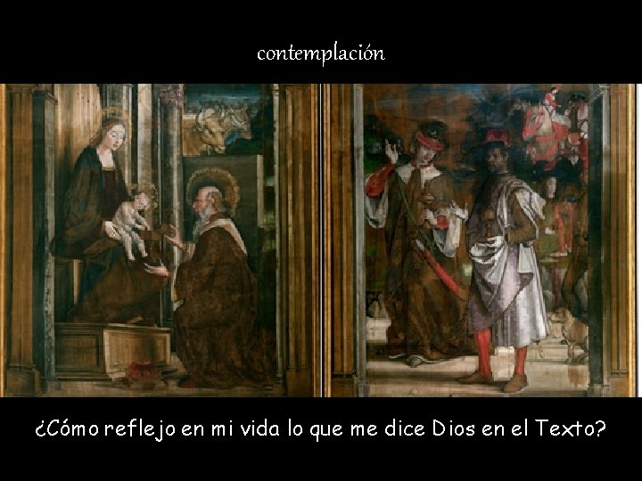 contemplación ¿Cómo reflejo en mi vida lo que me dice Dios en el Texto?