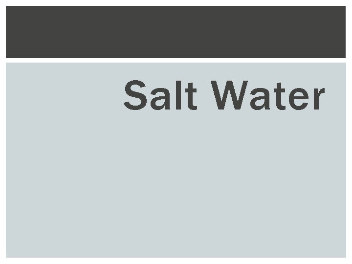 Salt Water 