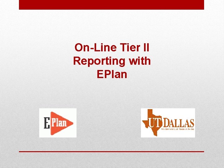 On-Line Tier II Reporting with EPlan 