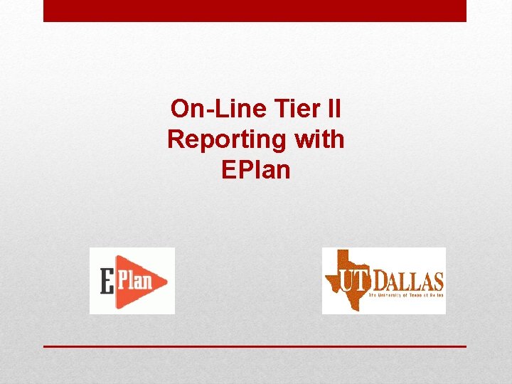 On-Line Tier II Reporting with EPlan 