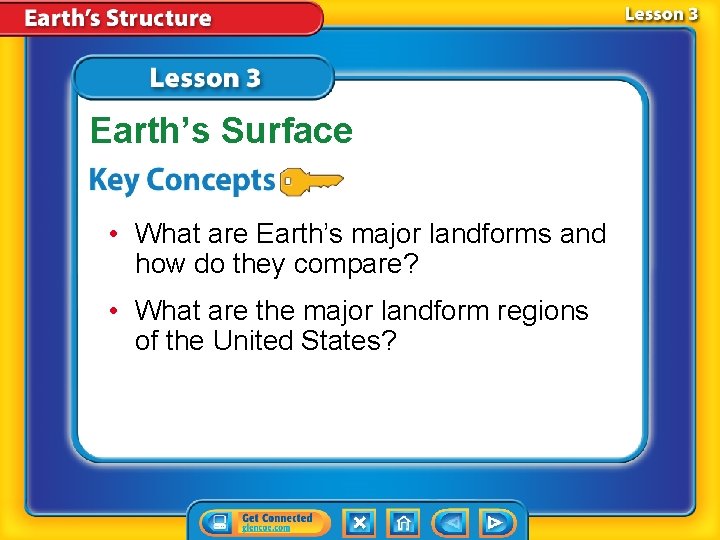 Earth’s Surface • What are Earth’s major landforms and how do they compare? • Earth’s Surface • What are Earth’s major landforms and how do they compare? •