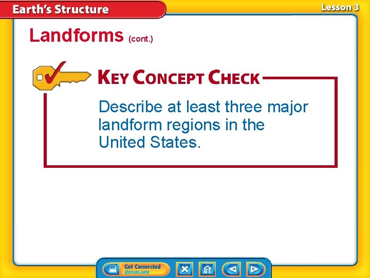 Landforms (cont. ) Describe at least three major landform regions in the United States. Landforms (cont. ) Describe at least three major landform regions in the United States.