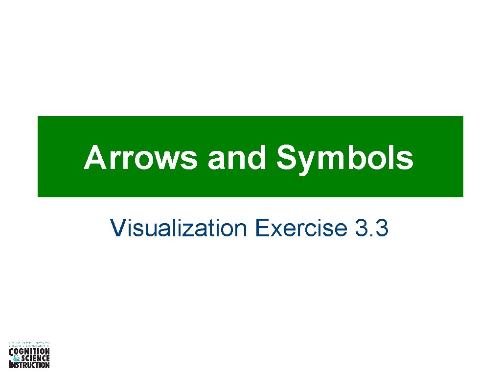 Arrows and Symbols Visualization Exercise 3. 3 