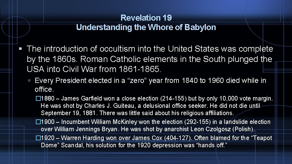 Revelation 19 Understanding the Whore of Babylon The introduction of occultism into the United