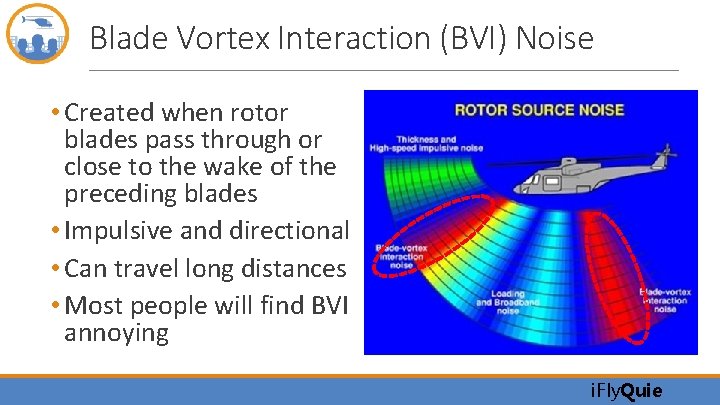 Blade Vortex Interaction (BVI) Noise • Created when rotor blades pass through or close