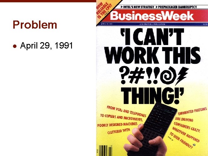 Problem l April 29, 1991 19 