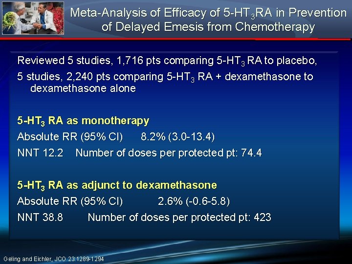 Meta-Analysis of Efficacy of 5 -HT 3 RA in Prevention of Delayed Emesis from