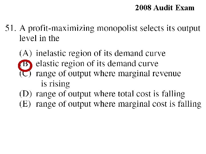 2008 Audit Exam 