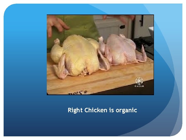 Right Chicken is organic 