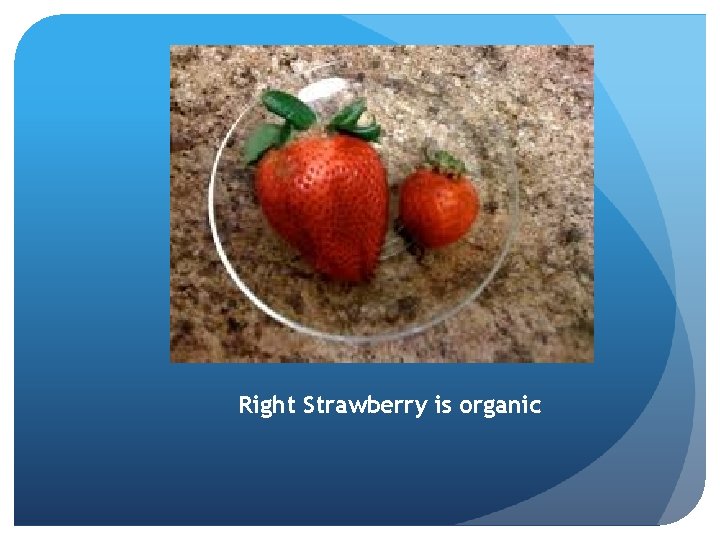 Right Strawberry is organic 