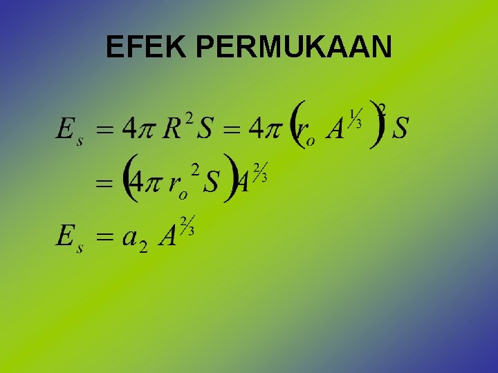 EFEK PERMUKAAN 