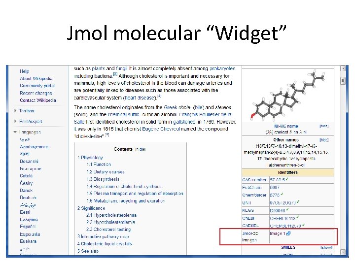 Jmol molecular “Widget” 