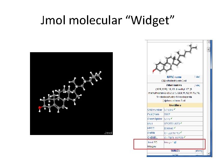 Jmol molecular “Widget” 
