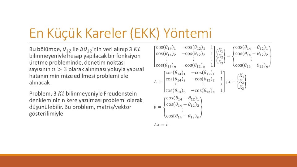 En Küçük Kareler (EKK) Yöntemi 