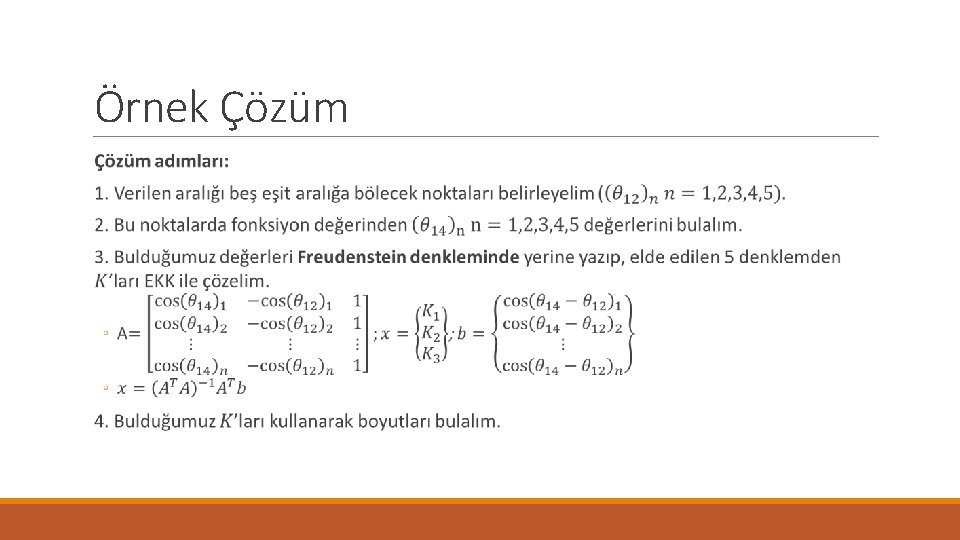 Örnek Çözüm 