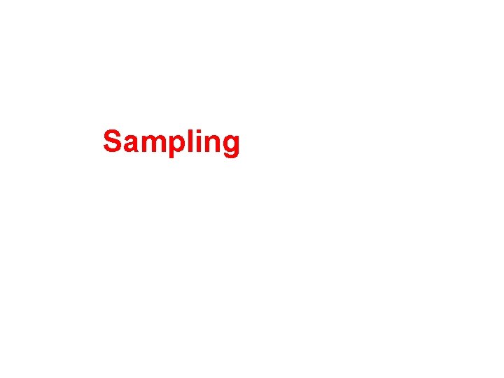 Sampling 