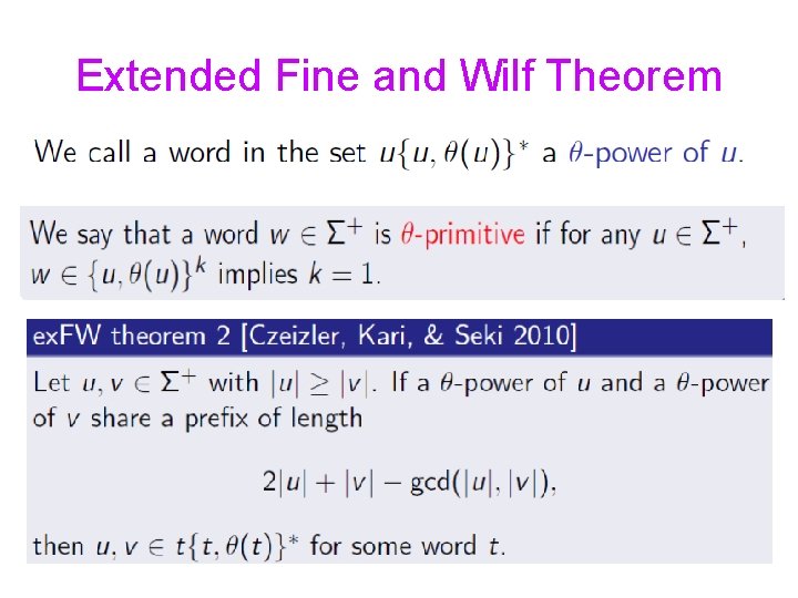 Extended Fine and Wilf Theorem 