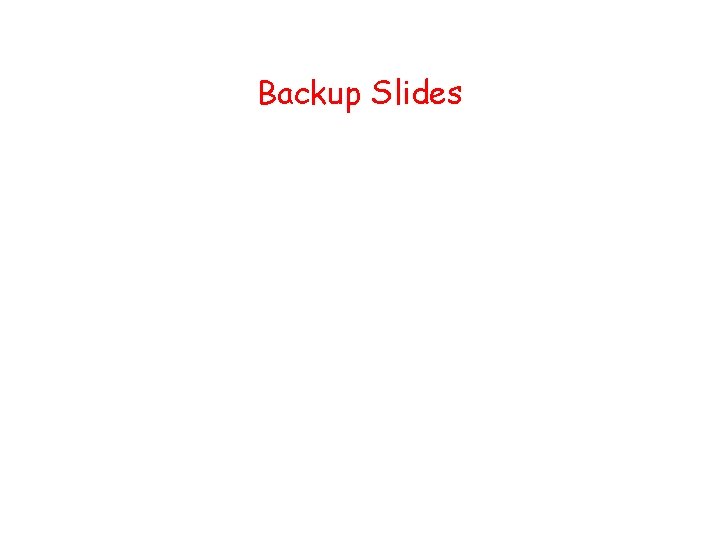 Backup Slides 