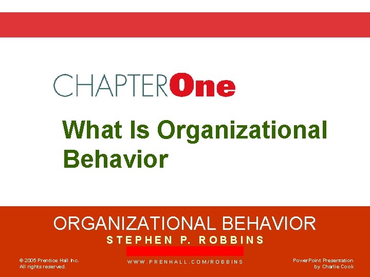 What Is Organizational Behavior ORGANIZATIONAL BEHAVIOR S T E P H E N P.