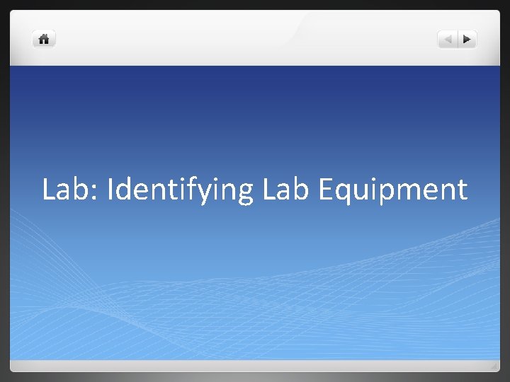 Lab: Identifying Lab Equipment 