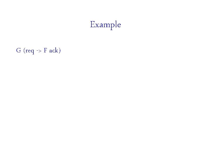 Example G (req -> F ack) Example G (req -> F ack)