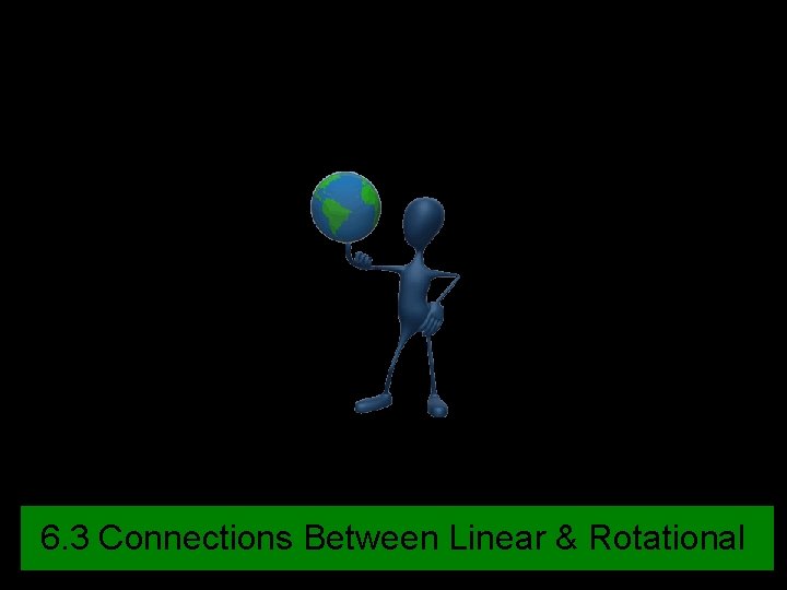 6. 3 Connections Between Linear & Rotational 