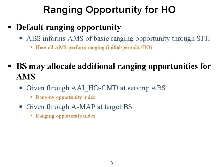 Mod Index For Ranging Amendment for CDMAbased HO Ranging Procedure section 15