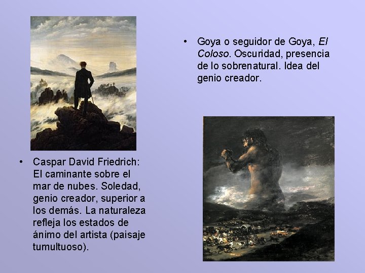  • Goya o seguidor de Goya, El Coloso. Oscuridad, presencia de lo sobrenatural.
