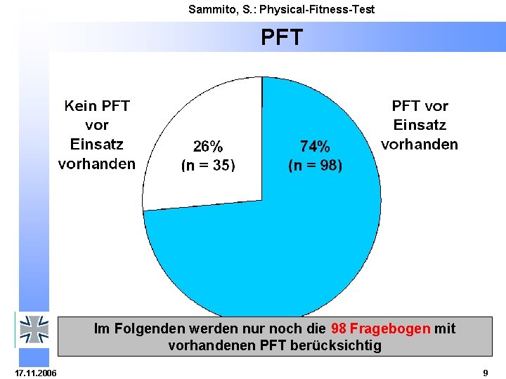 Sammito, S. : Physical-Fitness-Test PFT Im Folgenden werden nur noch die 98 Fragebogen mit