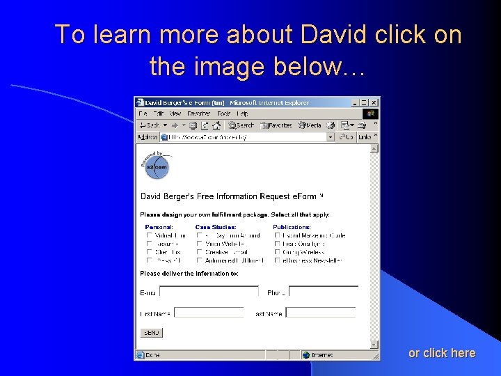 To learn more about David click on the image below… or click here 