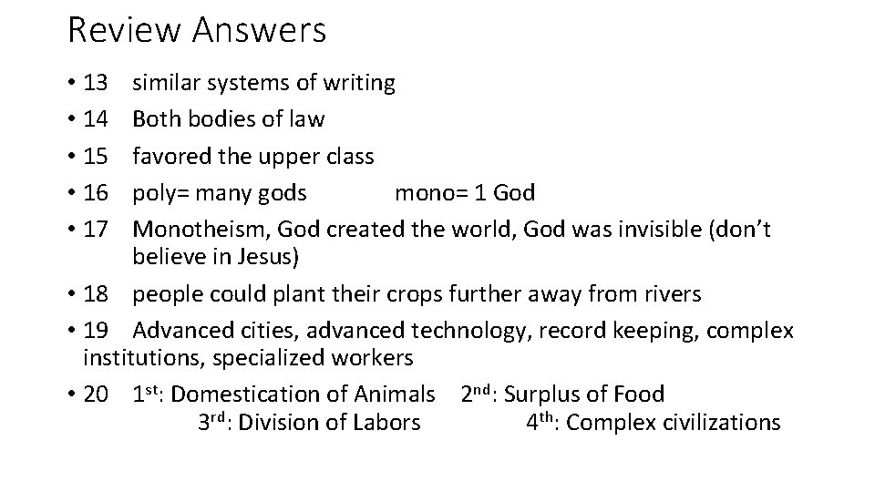 Review Answers • 13 • 14 • 15 • 16 • 17 similar systems