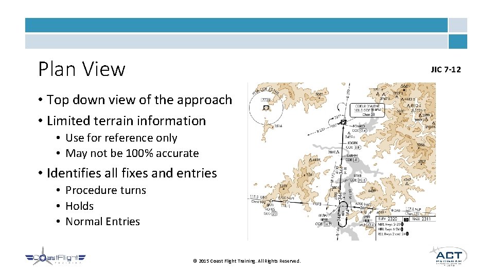 Plan View JIC 7 -12 • Top down view of the approach • Limited