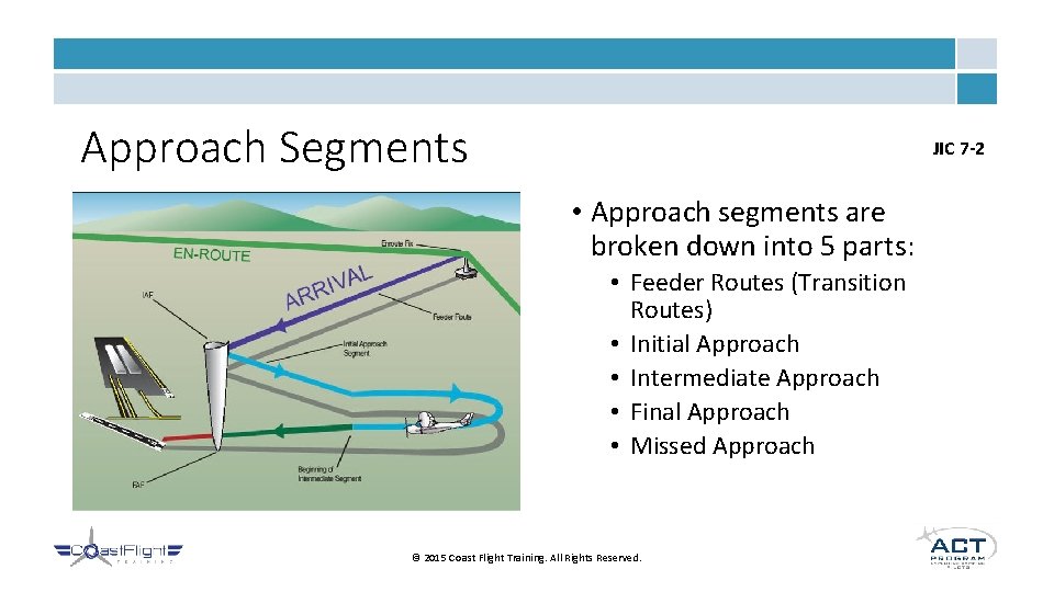 Approach Segments JIC 7 -2 • Approach segments are broken down into 5 parts:
