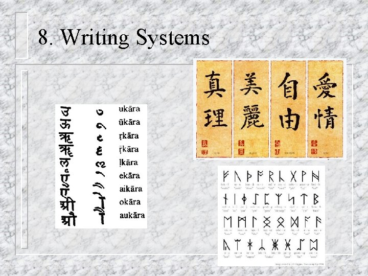 8. Writing Systems 