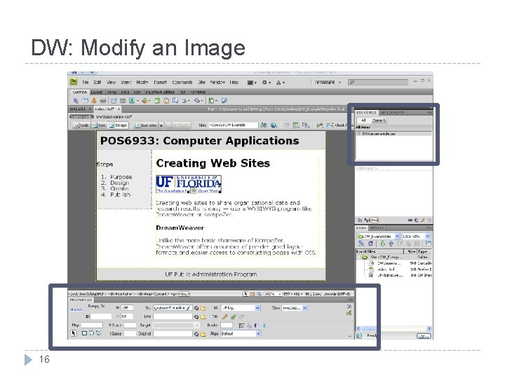 DW: Modify an Image 16 