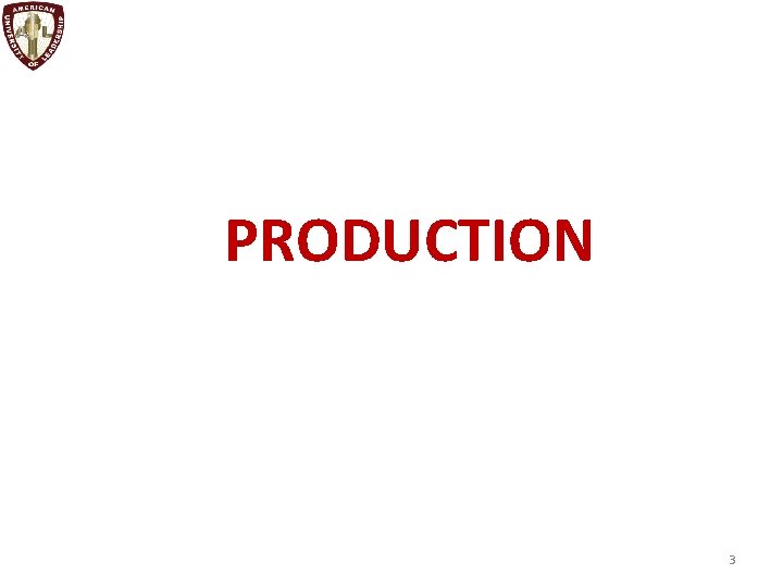 PRODUCTION 3 