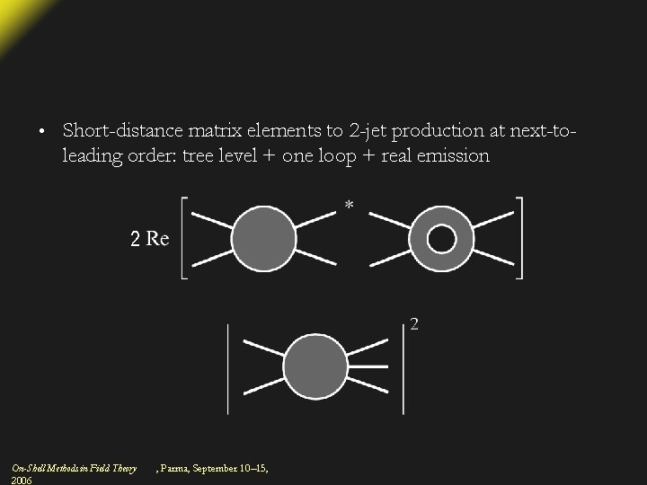  • Short-distance matrix elements to 2 -jet production at next-toleading order: tree level