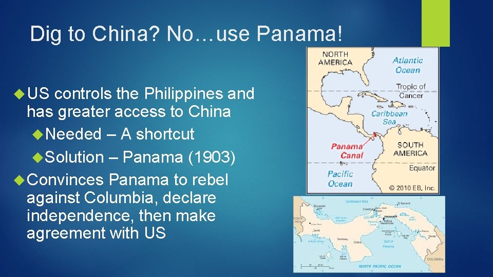 Dig to China? No…use Panama! US controls the Philippines and has greater access to
